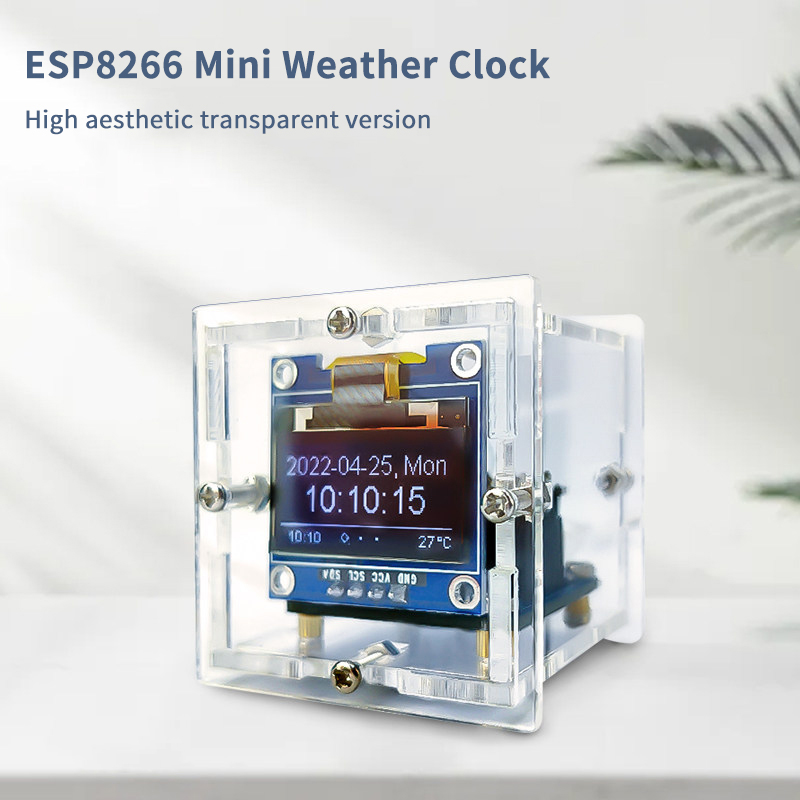 ESP8266 Mini Weather Clock Kit - огляд і ціна Diy Electronics Project Kit