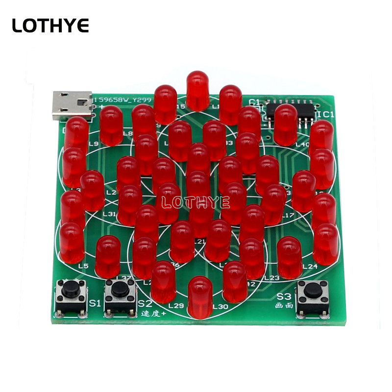 43 LED Multi Style Pattern Ele - огляд і ціна Diy Electronics Project Kit