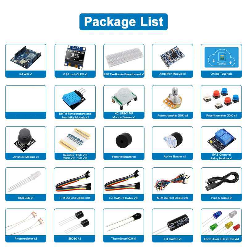 UNO R4 WiFi Compatible Develop - огляд і ціна Diy Electronics Project Kit