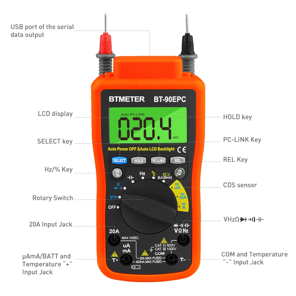 BT-90EPC Digital Multimeter Au - огляд і ціна Logic Analyzer Usb