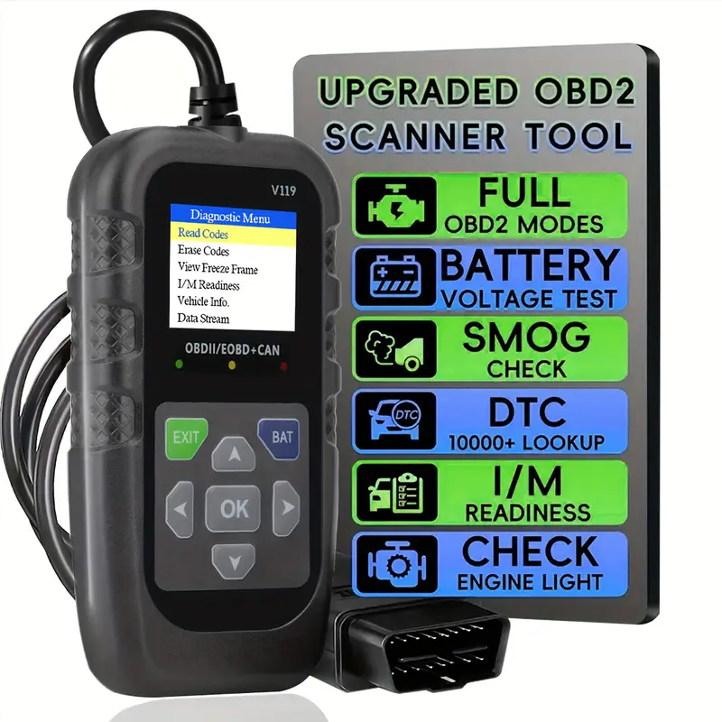 V119 OBD2 Scanner Code Reader  - огляд і ціна Logic Analyzer Usb