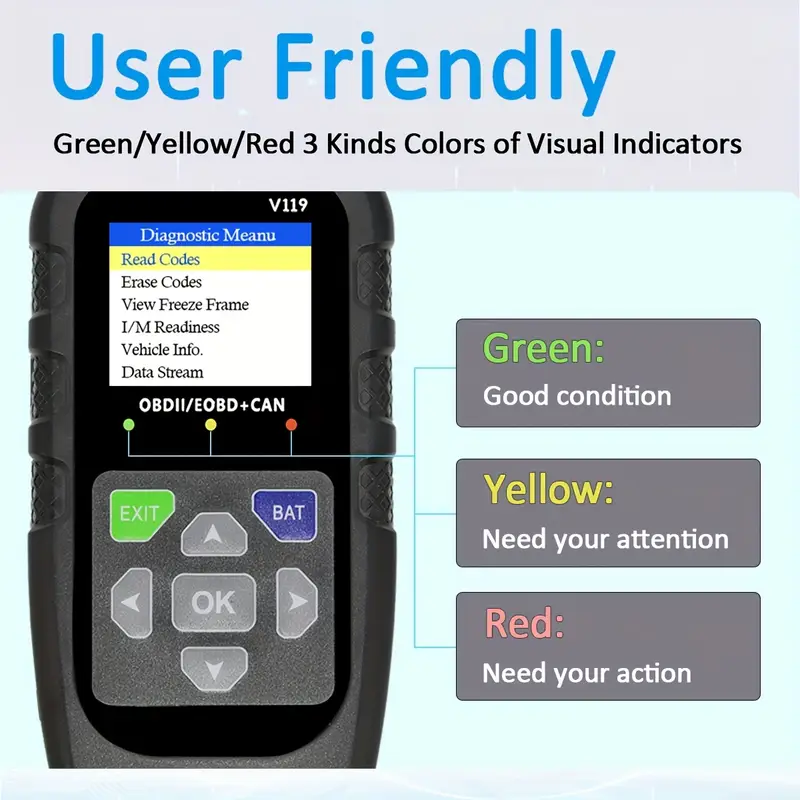 V119 OBD2 Scanner Code Reader  - огляд і ціна Logic Analyzer Usb